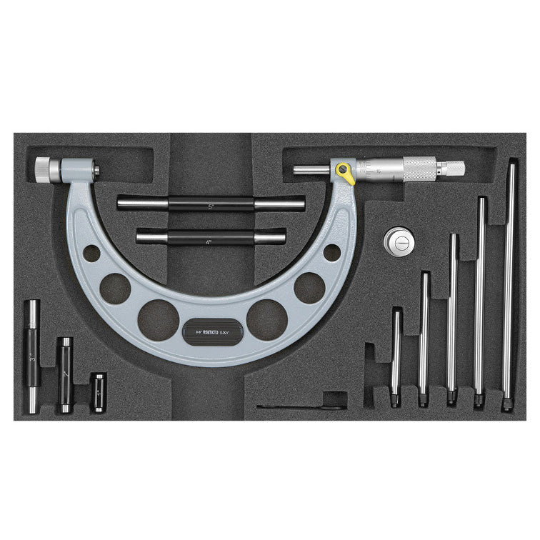 Bügelmessschraube mit auswechselbaren Einsätzen