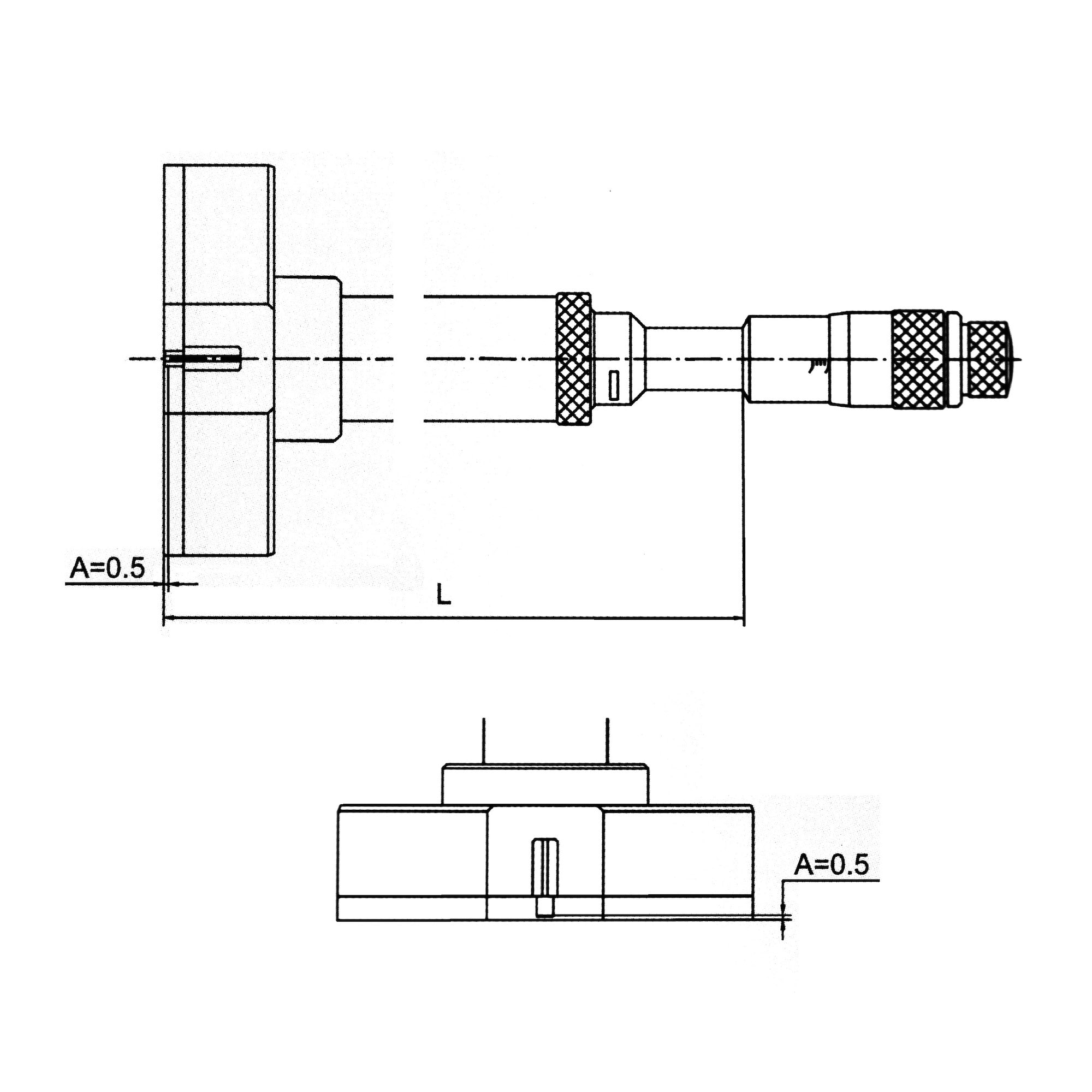 Dreipunkt-Innenmikrometer analog