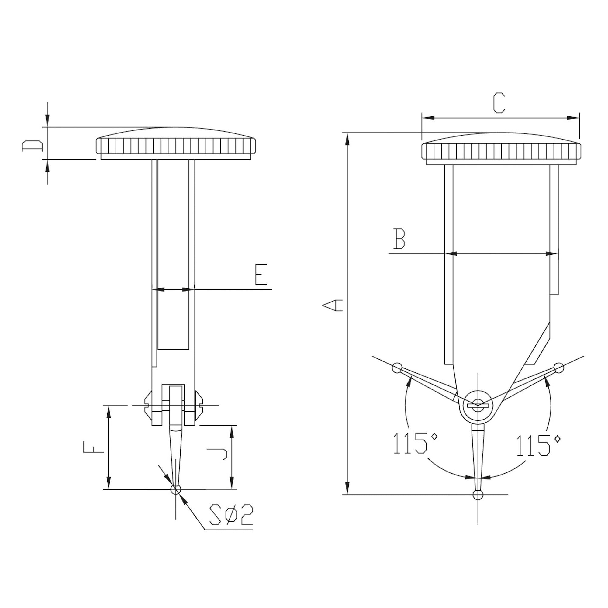 Fühlhebelmessgerät Zeichnung