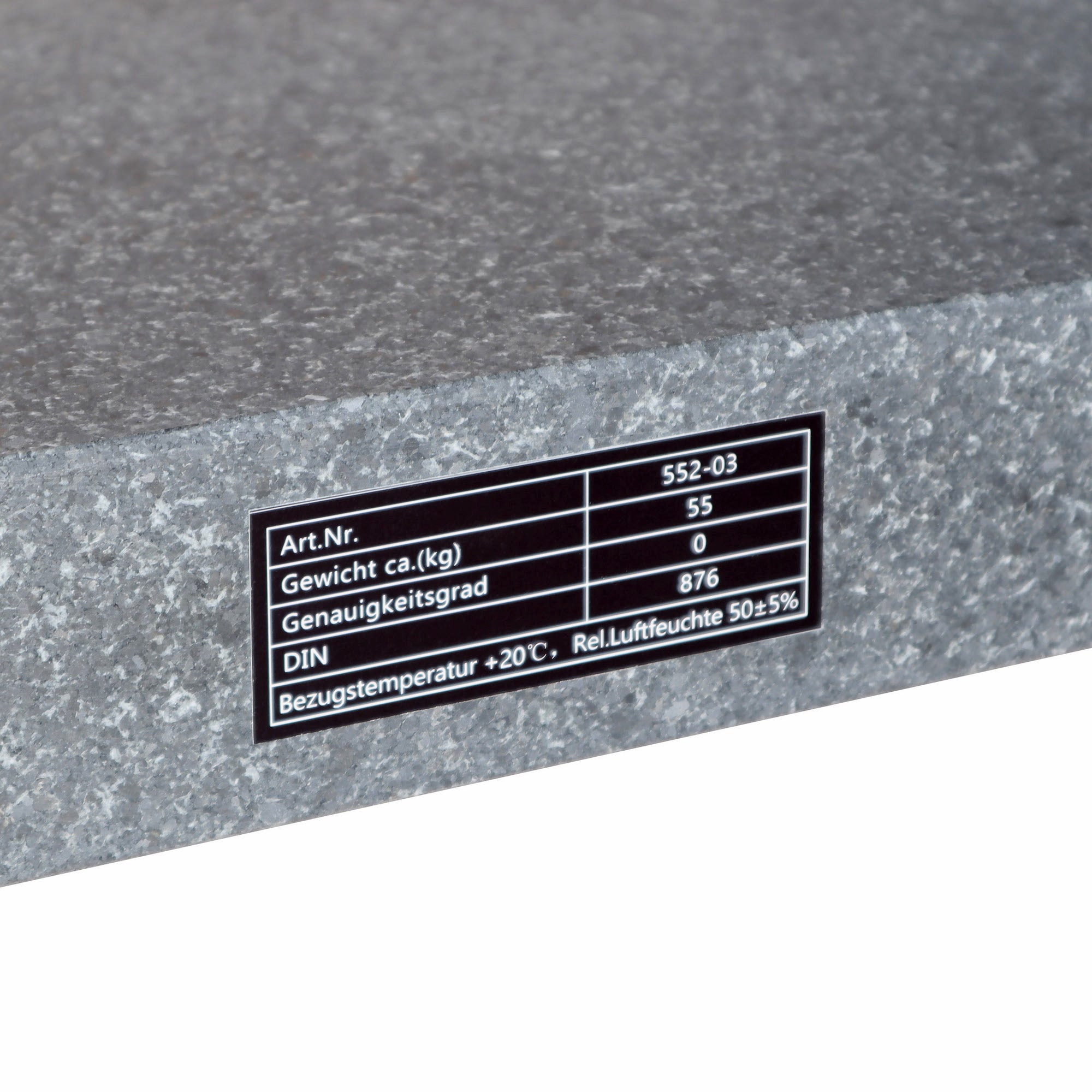 Messplatte Granit Detail