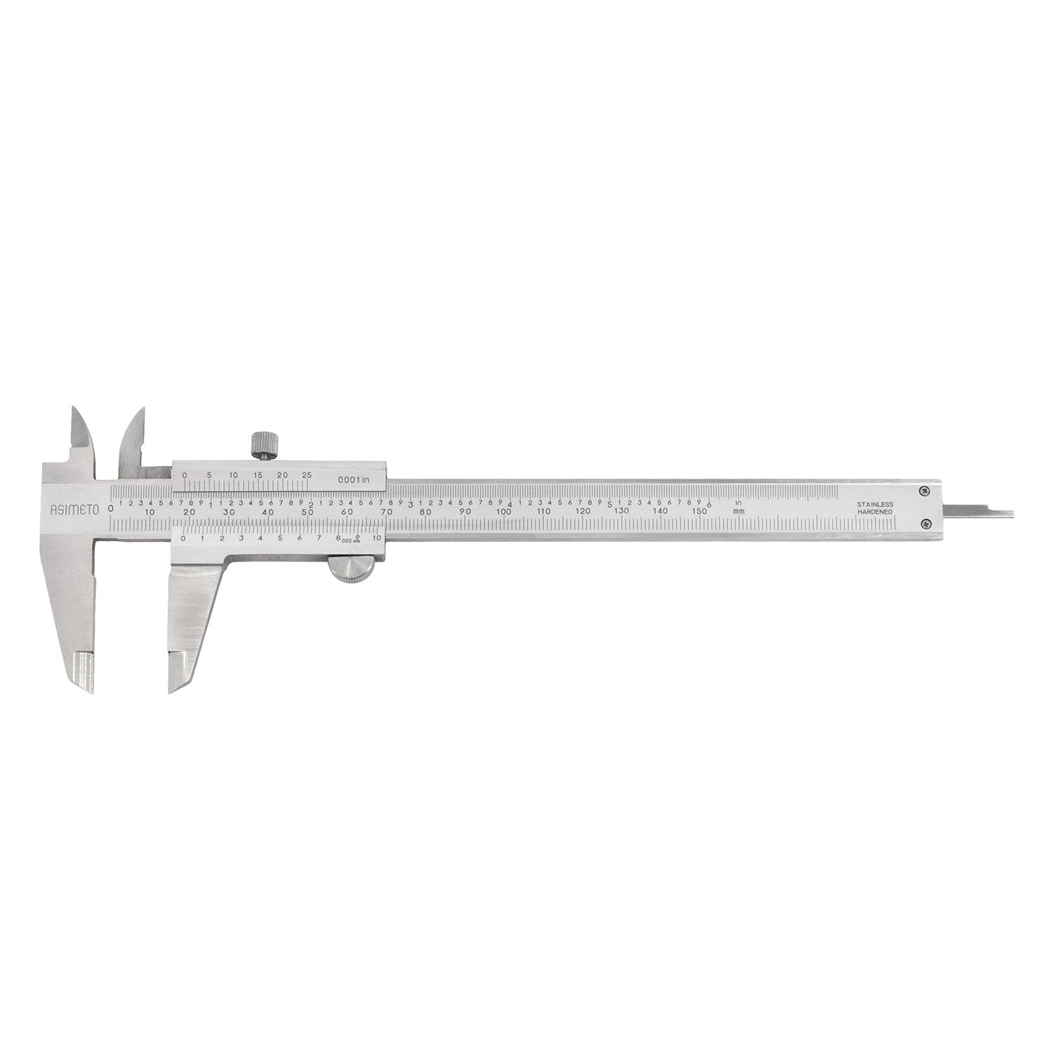 ASIMETO caliper with locking screw 0.02 mm