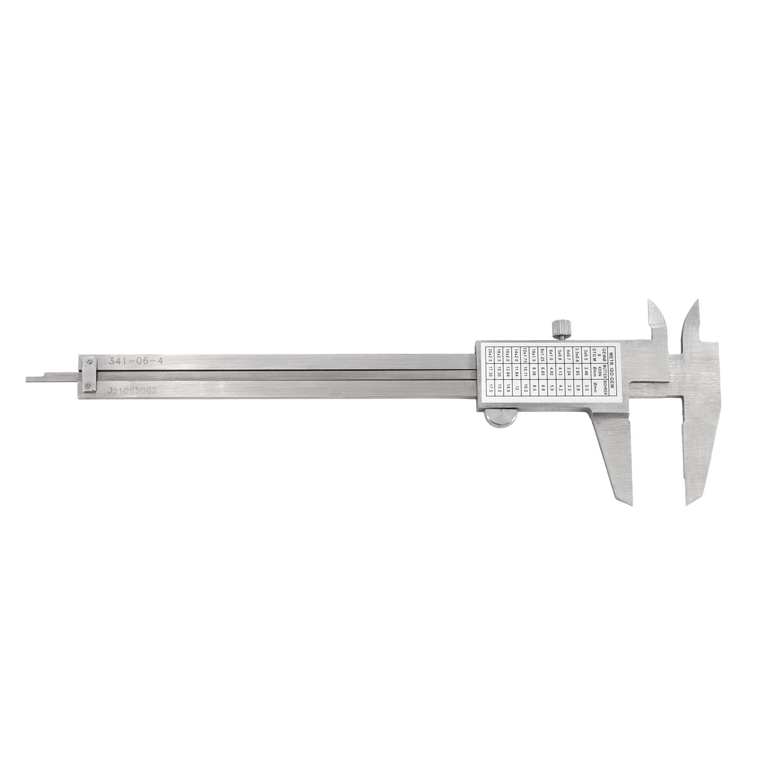 ASIMETO caliper with locking screw 0.02 mm