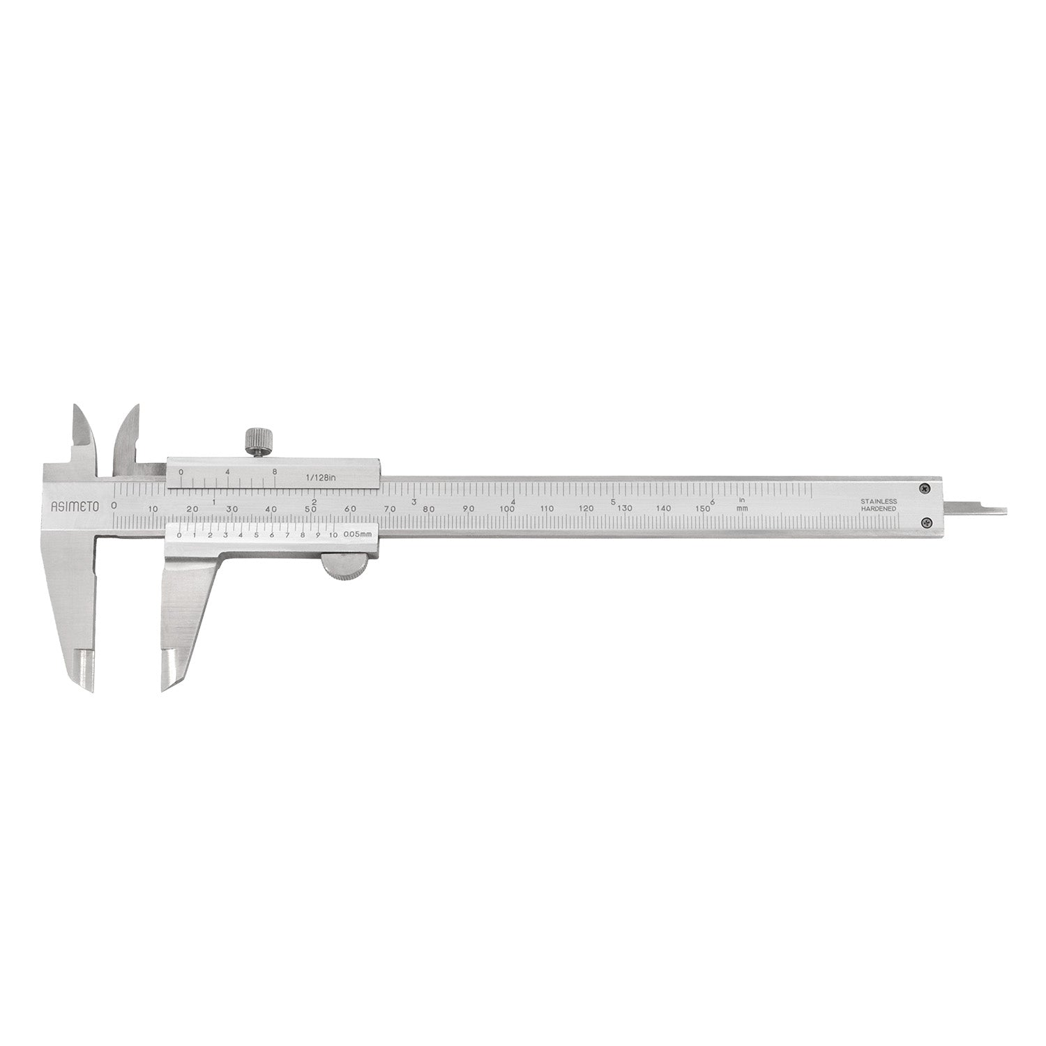 ASIMETO Messschieber mit Feststellschraube 0,05 mm