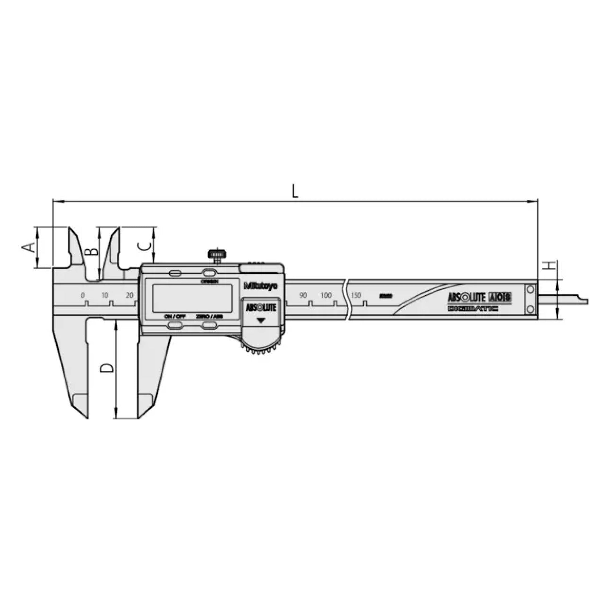 Mitutoyo Absolute AOS Digimatic 150mm