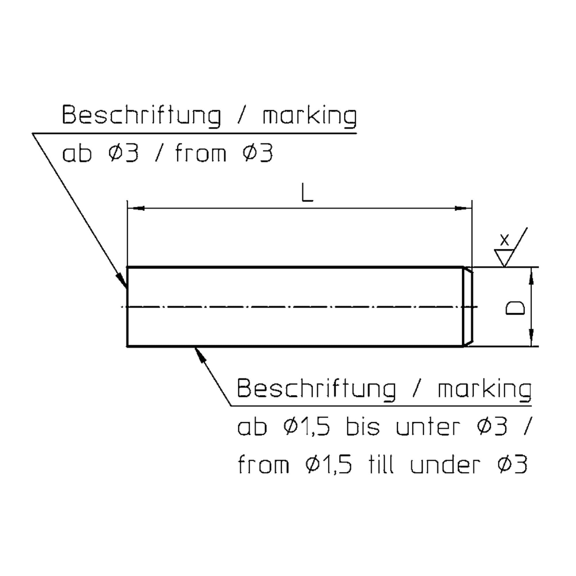 Prüfstifte einzeln Zeichnung