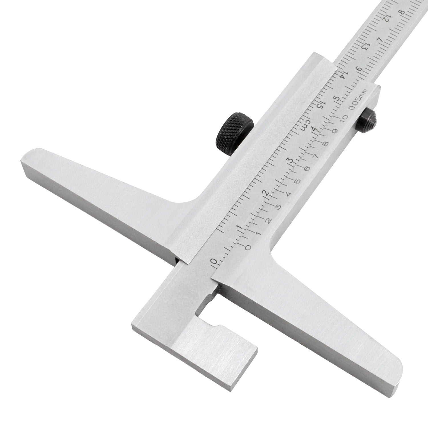 Depth caliper with hook measuring rod