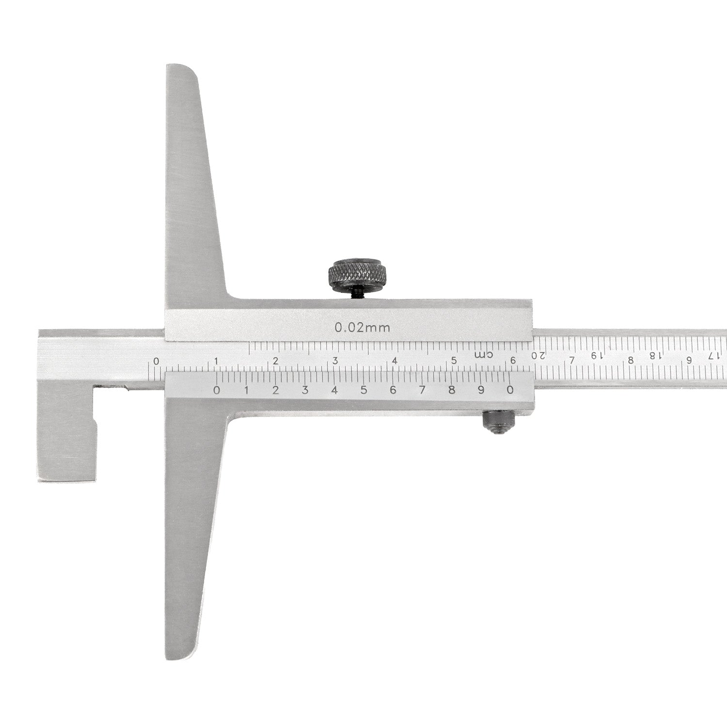 Depth caliper with hook measuring rod