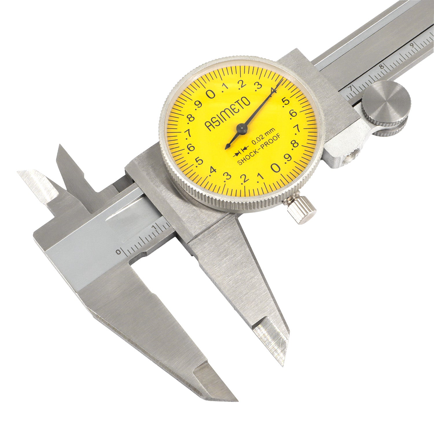 ASIMETO dial caliper with stainless steel case