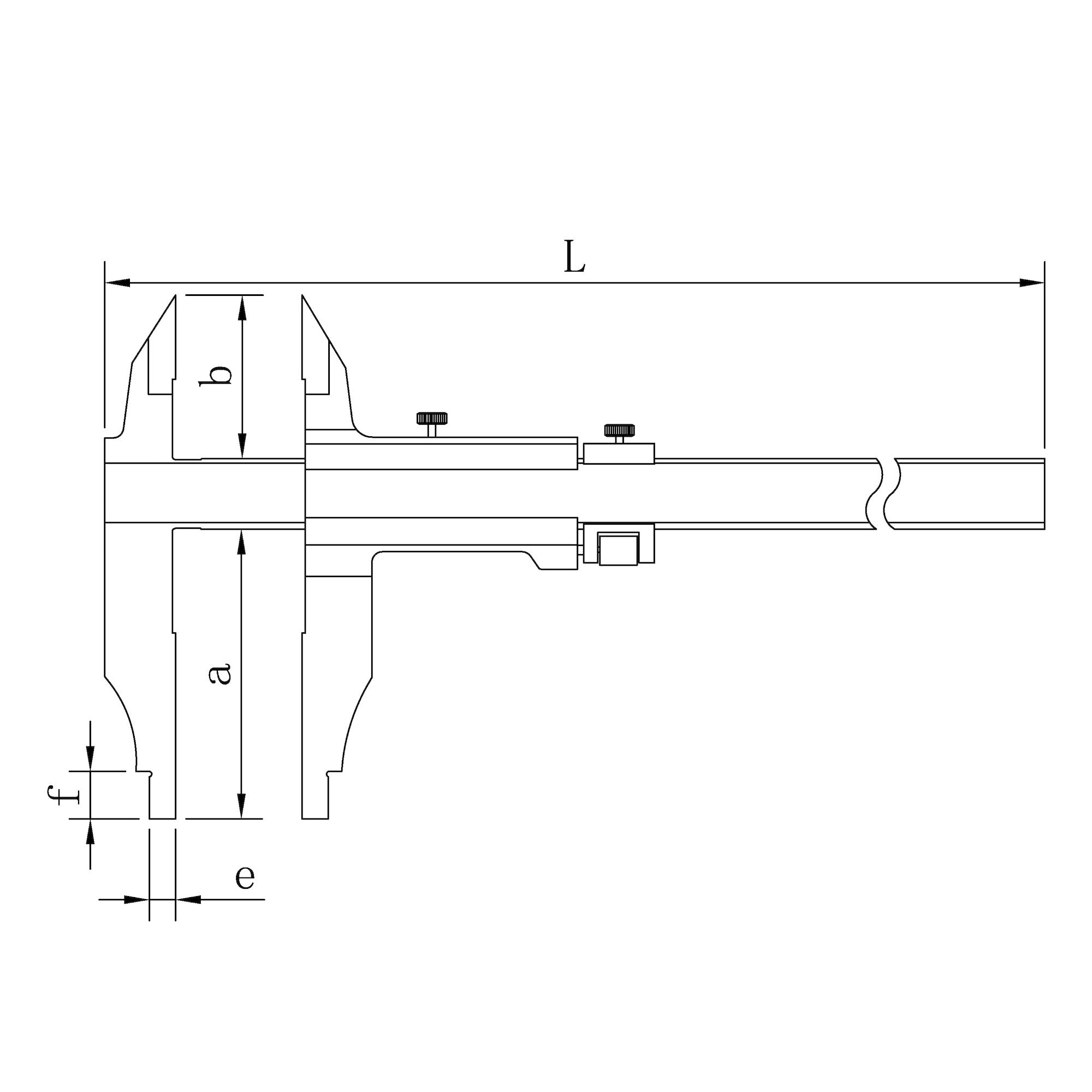 Werkstattmessschieber mit Messerspitzen