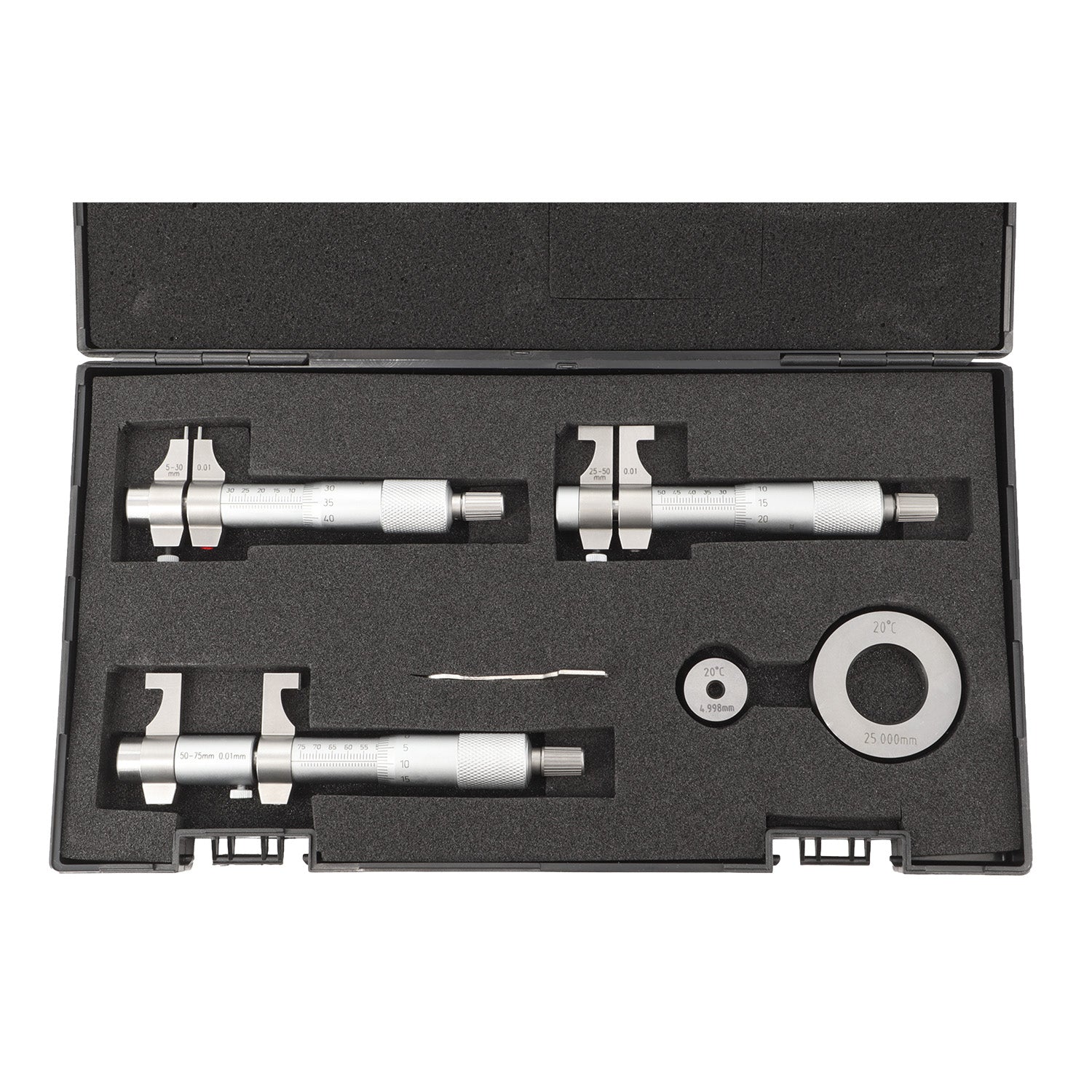 Two-point internal micrometer in set
