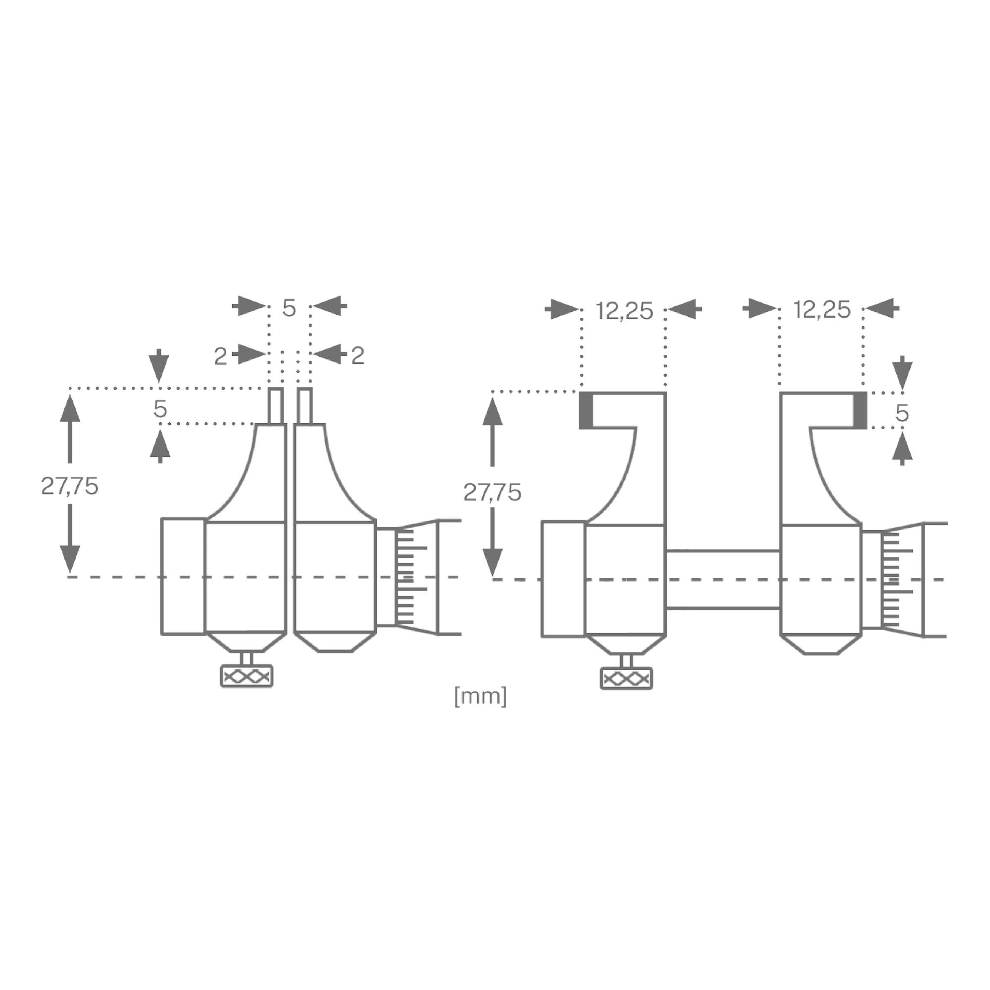 Zweipunkt Innenmessschraube digital