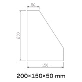 Zeichnung Granitwinkel 200x150x50 mm
