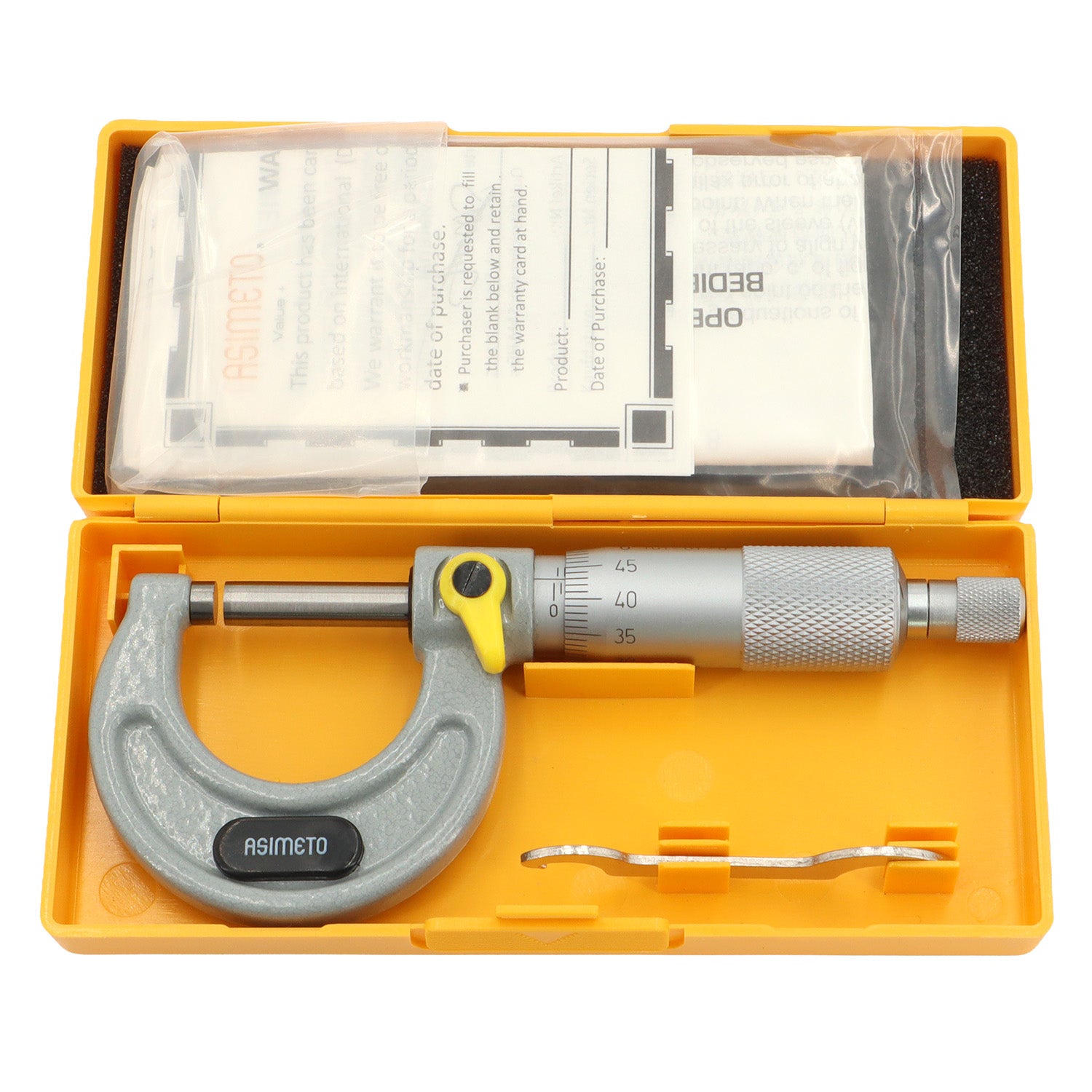 ASIMETO Bügelmessschraube analog 0,01 mm