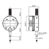 Digitale Messuhr IP65 Premium Zeichnung 12,5 mm