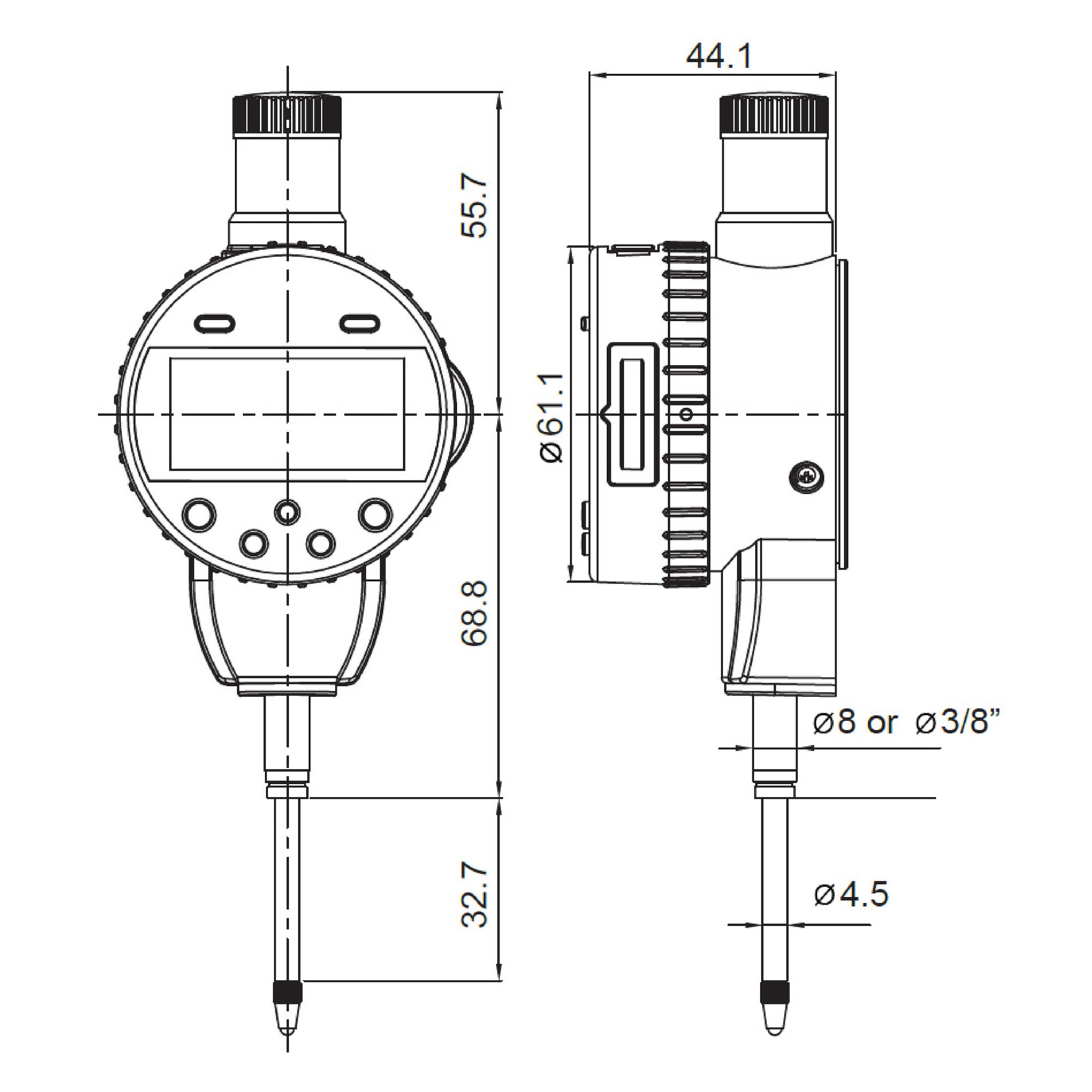 Digitale Messuhr IP65 Premium