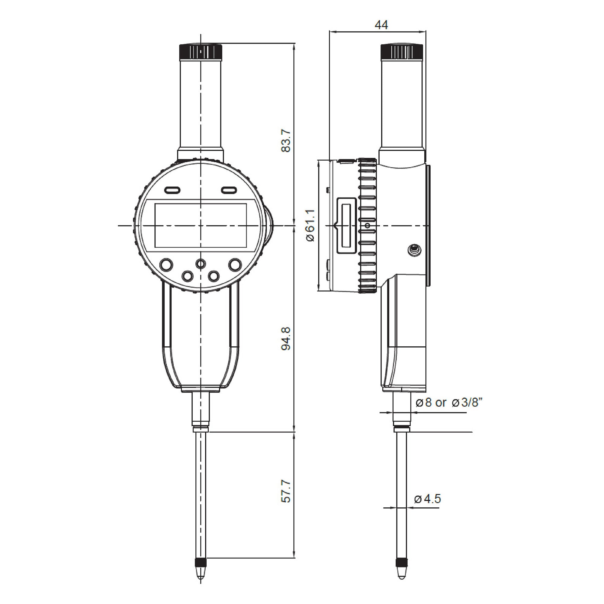 Digitale Messuhr IP65 Premium