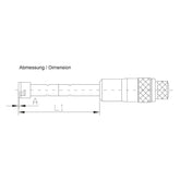 Dreipunkt-Innenmikrometer analog