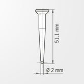 Haimer Tasteinsatz für Centro, 2 mm – technische Zeichnung