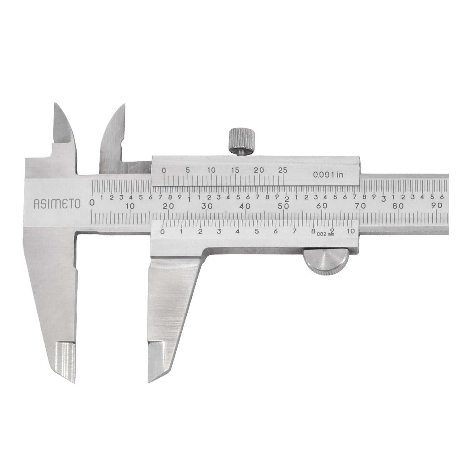 ASIMETO Messschieber mit Feststellschraube 0,02 mm