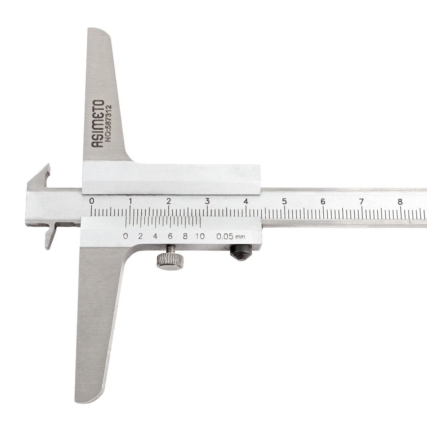 ASIMETO Tiefenmessschieber mit Doppelhaken, beidseitige Skala