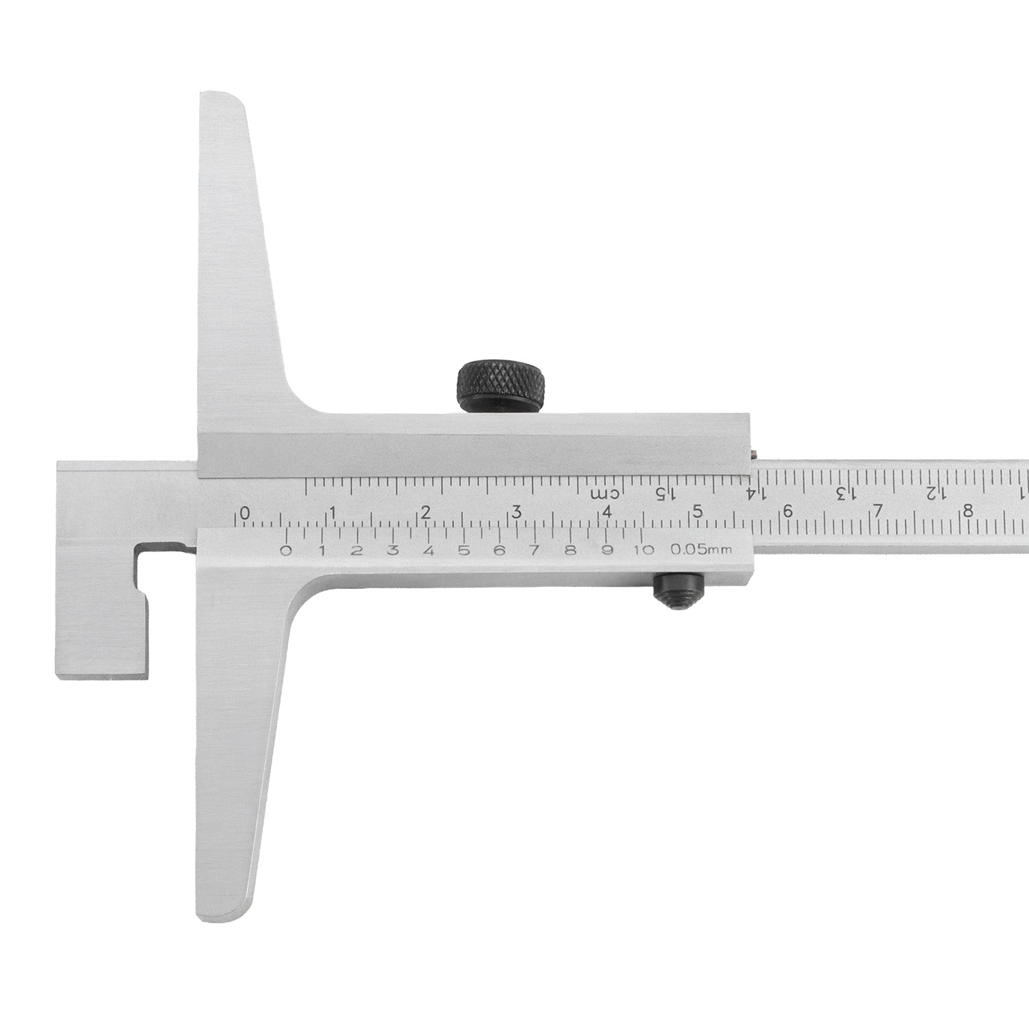 Depth caliper with hook measuring rod