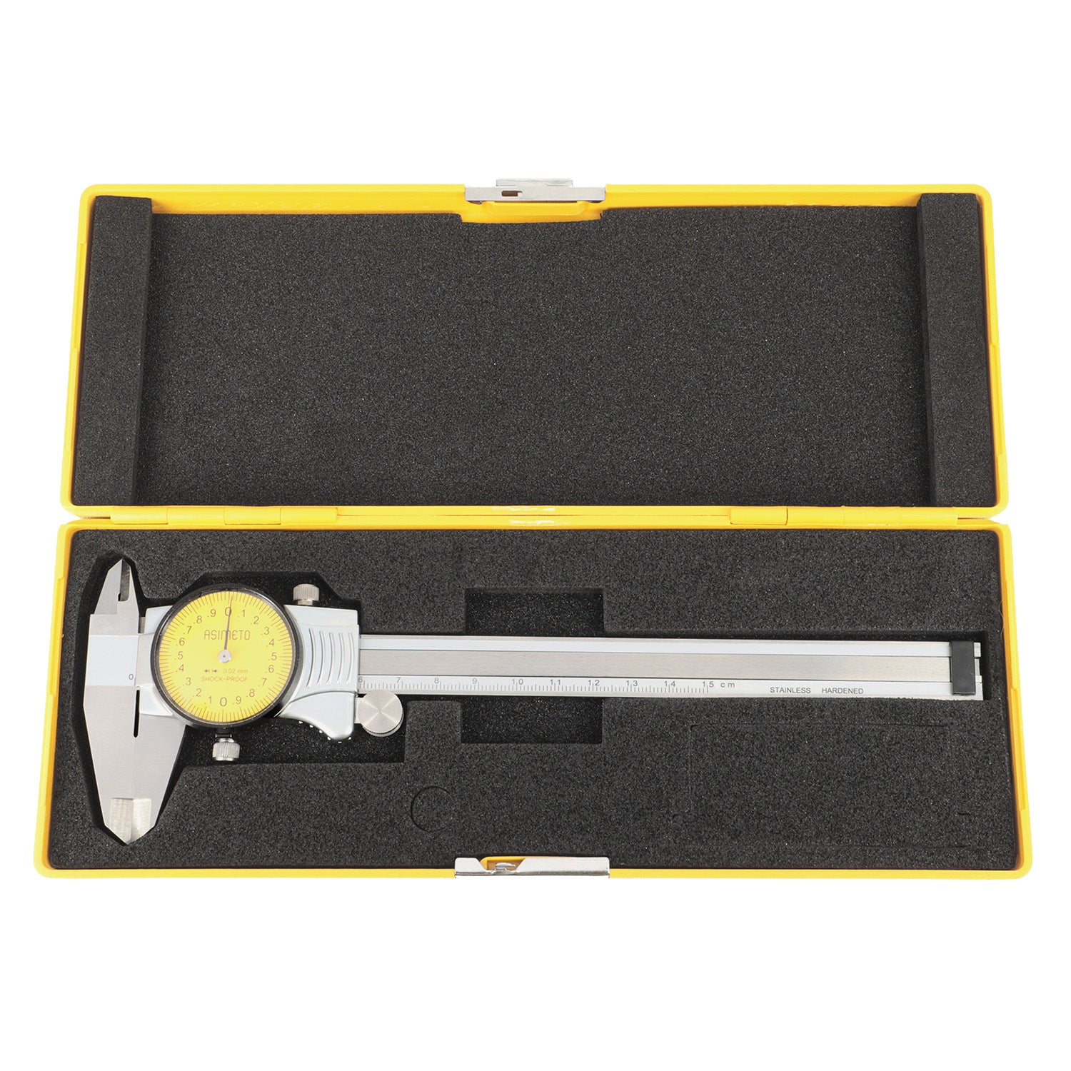 ASIMETO dial caliper with aluminum case